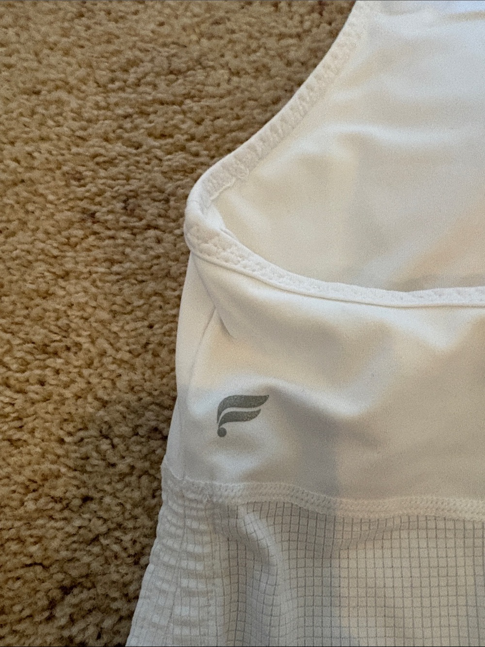 Fabletics White Racerback Sports Bra - Picture 3 of 4